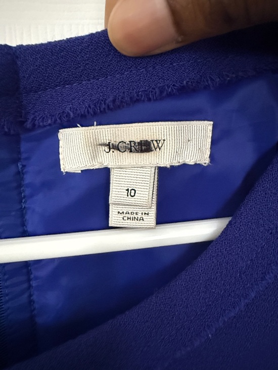 J.Crew Women’s Cobalt Royal Blue Teddie Dress Size 10 - Picture 3 of 7